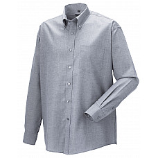 Silver Grey Men's Long Sleeve Classic Oxford Shirt