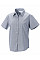 Silver Grey Ladies' Short Sleeve Tailored Oxford Shirt