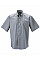 Silver Grey Men's Short Sleeve Classic Oxford Shirt