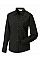 Black Ladies' Long Sleeve Classic Polycotton Poplin Shirt