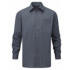 Convoy Grey Men's Long Sleeve Classic Polycotton Poplin Shirt