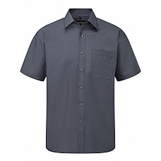 Convoy Grey Men's Short Sleeve Classic Polycotton Poplin Shirt