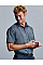 Black Men's Short Sleeve Classic Polycotton Poplin Shirt