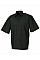 Black Men's Short Sleeve Classic Polycotton Poplin Shirt