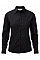 Black Ladies' Long Sleeve Classic Pure Cotton Poplin Shirt