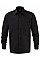 Black Men's Long Sleeve Classic Pure Cotton Poplin Shirt