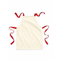 Natural/classic Red FairTrade Cotton Junior Apron