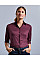 Chocolate Ladies' 3/4 Sleeve Fitted Stretch Shirt