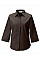 Chocolate Ladies' 3/4 Sleeve Fitted Stretch Shirt