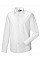 White Men's Long Sleeve Fitted Stretch Shirt