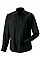 Black Men's Long Sleeve Fitted Stretch Shirt