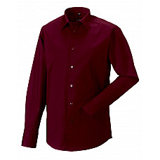 Port Men's Long Sleeve Fitted Stretch Shirt