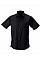 Black Men's Short Sleeve Fitted Stretch Shirt