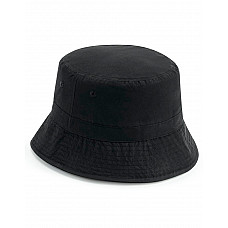 Black Recycled Polyester Bucket Hat