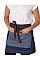 Washed Blue Denim Washed Denim Contrast Waist Apron