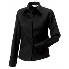 Black Ladies' Long Sleeve Ultimate Non-Iron Shirt