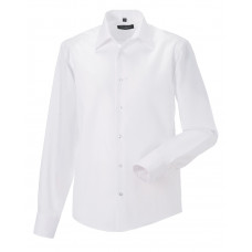 White Men's Long Sleeve Tailored Ultimate Non-Iron Shirt