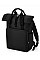 Black Recycled Twin Handle Roll-Top Laptop Backpack