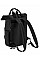 Black Recycled Twin Handle Roll-Top Laptop Backpack