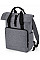 Grey Marl Recycled Twin Handle Roll-Top Laptop Backpack