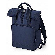 Navy Dusk Recycled Twin Handle Roll-Top Laptop Backpack