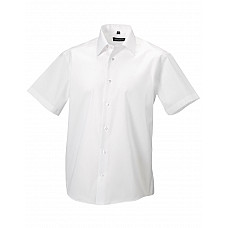 White Men's Short Sleeve Tailored Ultimate Non-Iron Shirt