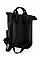 Black Recycled Mini Twin Handle Roll-Top Backpack