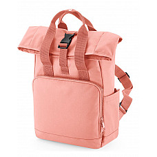 Blush Pink Recycled Mini Twin Handle Roll-Top Backpack