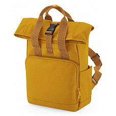 Mustard Recycled Mini Twin Handle Roll-Top Backpack