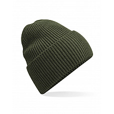 Olive Oversized Cuffed Beanie