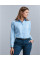 Light Blue Ladies' Long Sleeve Tailored Herringbone Shirt