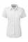 White Ladies' Short Sleeve Tailored Herringbone Shirt