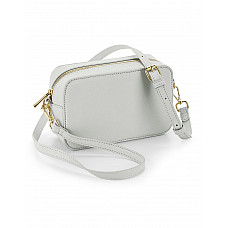 Soft Grey Boutique Structured Cross Body Bag