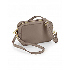 Taupe Boutique Structured Cross Body Bag