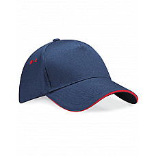 French Navy/Classic Red Ultimate 5 Panel Cap Sandwich Peak