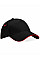 Black/Classic Red Ultimate 5 Panel Cap Sandwich Peak