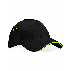 Black/Lime Green Ultimate 5 Panel Cap Sandwich Peak