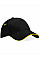 Black/Yellow Ultimate 5 Panel Cap Sandwich Peak