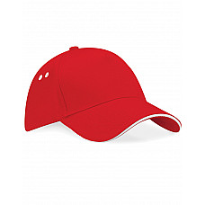 Classic Red/White Ultimate 5 Panel Cap Sandwich Peak