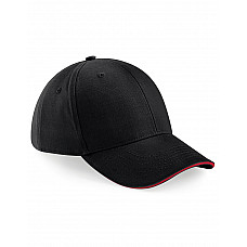 Black/Classic Red Athleisure 6 Panel Cap