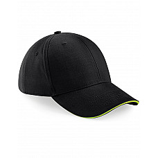 Black/Lime Green Athleisure 6 Panel Cap