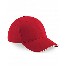 Classic Red/White Athleisure 6 Panel Cap