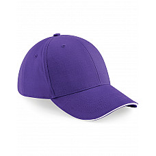 Purple/White Athleisure 6 Panel Cap