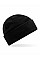 Black Recycled Fleece Cuffed Beanie