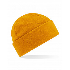 Mustard Recycled Fleece Cuffed Beanie