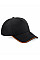 Black/Orange Authentic 5 Panel Cap - Piped Peak