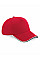 Classic Red/Black/White Authentic 5 Panel Cap - Piped Peak