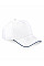 White/French Navy Authentic 5 Panel Cap - Piped Peak