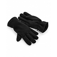 Black Recycled Fleece Gloves