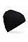 Black Polylana Ribbed Beanie